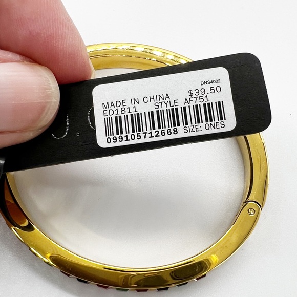 NWT J. Crew Multicolor Square Gem Hinge Bracelet - Picture 6 of 7